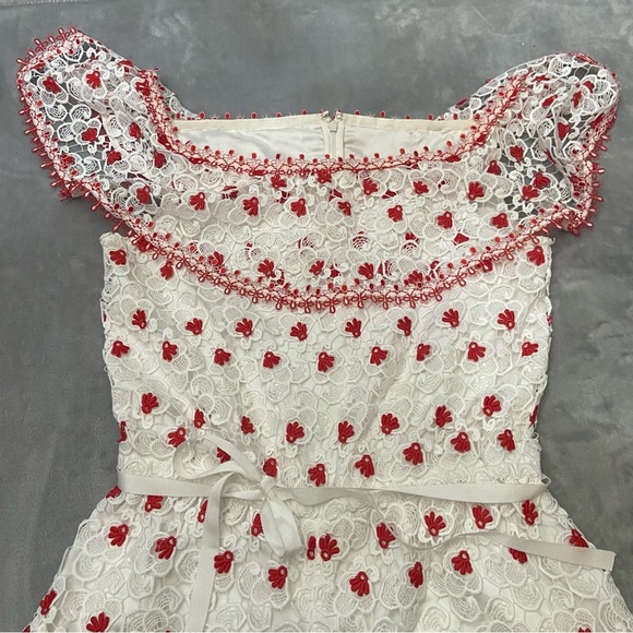 Alexis Clive lace floral off the shoulder shorts romper playsuit 3055 - Picture 6 of 12